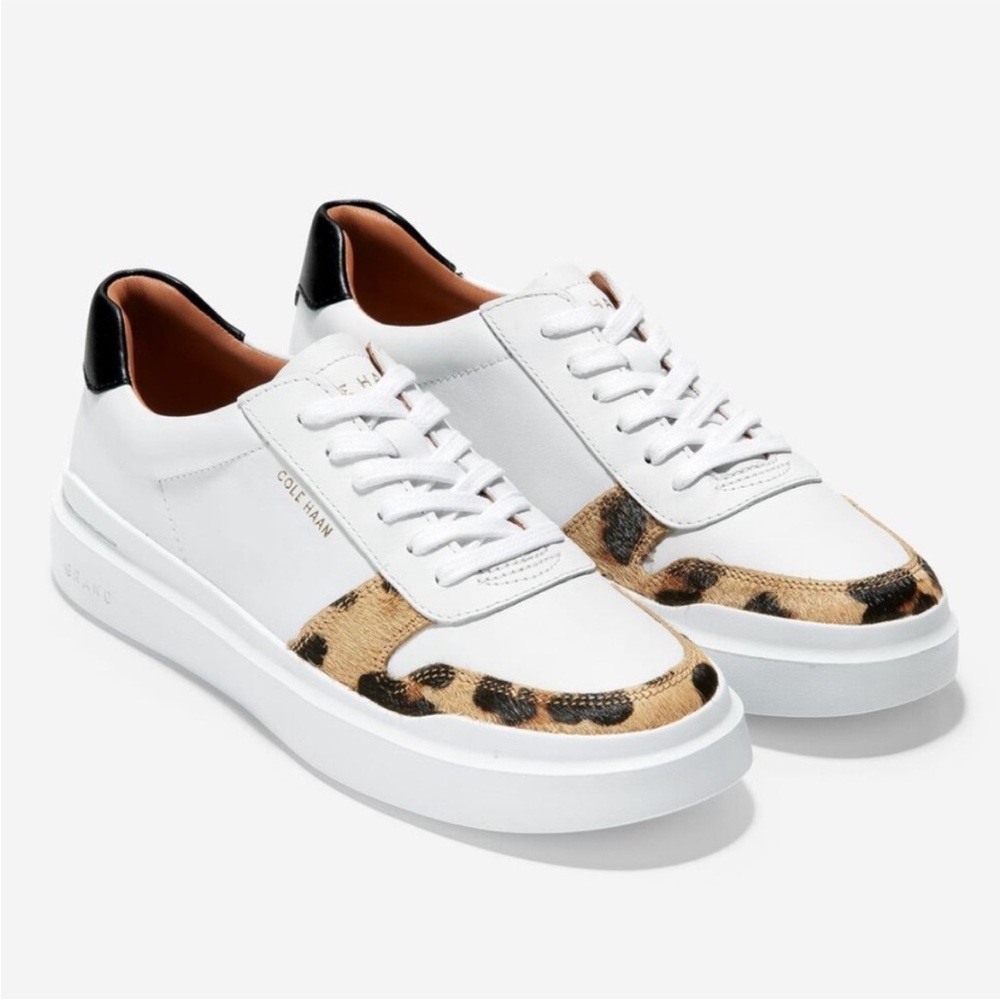 Cole Haan GrandPrø Rally Court Sneaker Optic White Jaguar Women’s Size 7